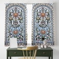 thumbnail image 4 of WNOOHIY Gothic Floral Artistic Stained Glass Light-filtering Curtains for Youngsters Bedroom Living Room,Set of 2 Panels, 4 of 6