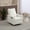 White, variant on CARZZI LIFE Swivel Armchair with Short Plush , Modern Accent Chair, Rotating Lounge with 360-Degree, Oversized Accent Chair with Ergonomic High-Density Foam, One-Button Recline for Living Room, Brown