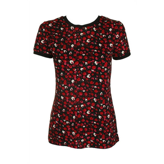 Women's Floral Stretch Jersey Top-RM-S