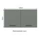 thumbnail image 2 of Alacena Gabinete Superior Cocina Madesa Agata 120cm MG, 2 of 5