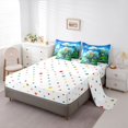 thumbnail image 3 of Manfei Cute Capybara 7-Piece King Bedding,Cartoon Animals King Bed in a Bag,Blue Green,Polkadot Reversible, 3 of 7