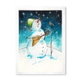 thumbnail image 3 of Designart Christmas Snowman Playing Guitar IV Traditional Framed Wall Art, 3 of 4