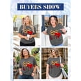 thumbnail image 5 of XCHQRTI Women Leopard Heart T-Shirt Plus Size Short Sleeve Graphic Shirt Valentine's Day Top, 5 of 7