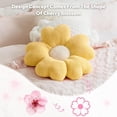 thumbnail image 2 of COOKCOK Flower Pillow, 19.7" Flower Shaped Throw Pillow, Daisy Plush Floor Pillow Seat Cushion Cute Aesthetic Decorative Throw Pillows for Bed Home Sofa Chair Couch Decor, Yellow, 2 of 6