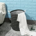 thumbnail image 4 of Round Foldable Home Sundries Storage Hamper Laundry Basket Dirty Clothes Bag Bucket 2, 4 of 8
