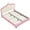 Pink#8H, variant on Bed Frames Full size Upholstered Princess Bed With Crown Headboard,Full Size Platform Bed with Headboard and Footboard, Cream+Pink(Old SKU:WF303337AAH),Adjustable Bed Base
