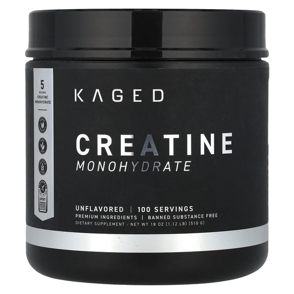 Kaged Creatine Monohydrate, Unflavored, 1.12 lb (510 g)