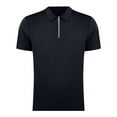 thumbnail image 3 of kamemir Mens Polo Shirts Men's Short Sleeved Ribbed Collar Shirt(Black,L), 3 of 5