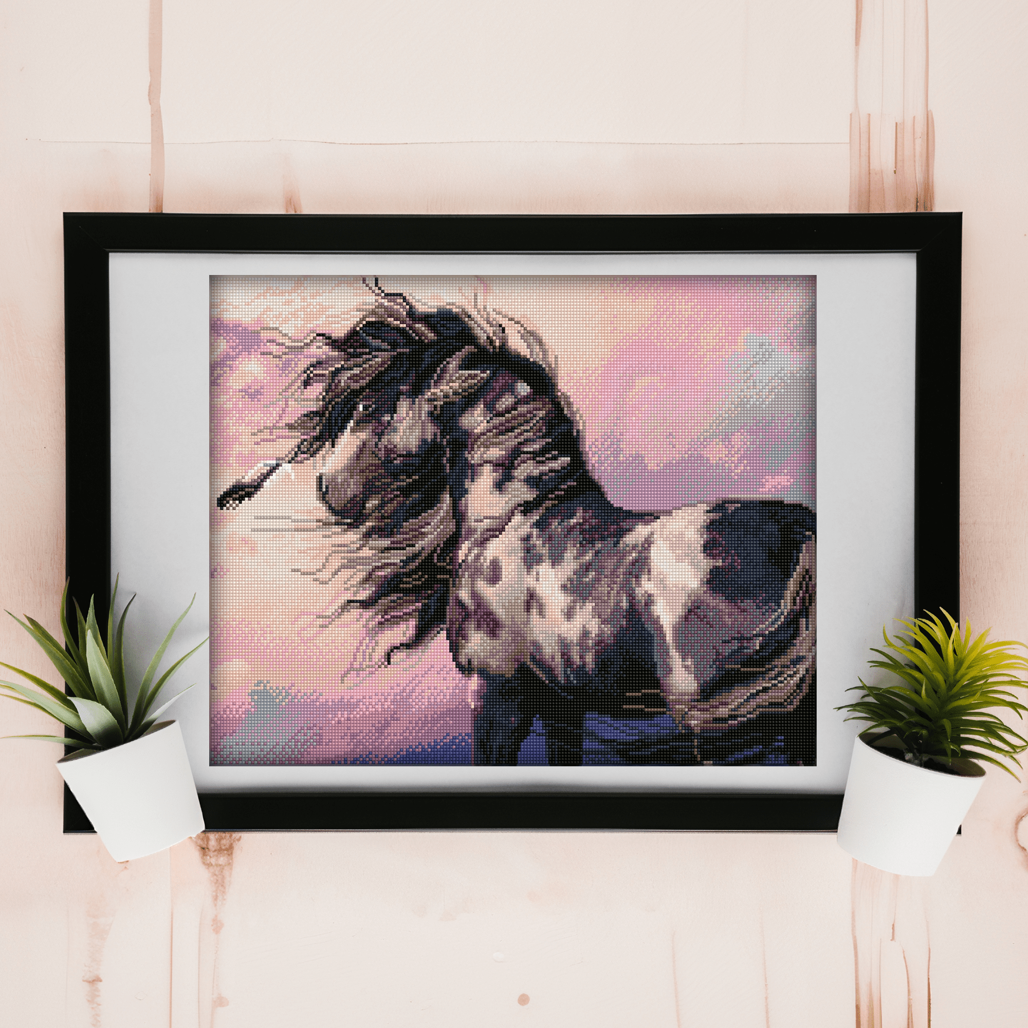 Diamond Dotz Cherokee-Blue Horse Diamond Painting Kits for Adults - Diamond Art Kits a Relaxing Creative Craft Kit with Dotz Gems20.5"x16.5"