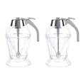 thumbnail image 1 of Syrup Dispenser Plastic with One-Hand Operation Honey Dispenser Press Type Honey Maple Syrup Bottle for Kitchen, 1 of 7