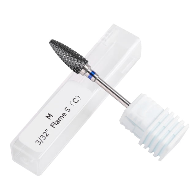 Brocas Para Uñas, En Forma De Maíz, Brocas De Cerámica Con Base De Exhibición, Broca Para Fresado De Uñas Para Manicura Y Pedicura Negro