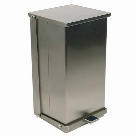 Stainless Steel Step-On Garbage Cans - 48-quart