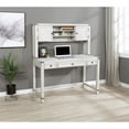 thumbnail image 3 of Baton Rouge Desk with Hutch in Champagne Oak Engineered Wood - 2 Cartons, 3 of 8