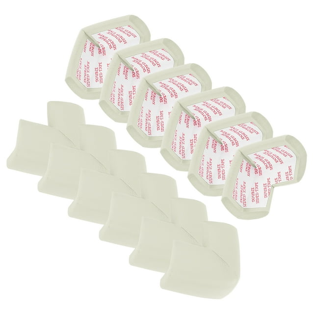 12 Pack Protecteur d'Angle Doux, Mousse de Caoutchouc pour Protection de Meubles pour Table de Cheminée, Blanc
