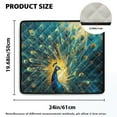 thumbnail image 2 of ZIATUBLES Washer and Dryer Dust Cover Anti-Scratch Washing Machine Top Protceor Mat for Laundry Room Home Kitchen Washable Decor Accessories, 24 x 19.7 Inch, Peacock, 2 of 7