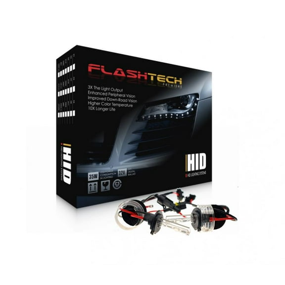 Flashtech H11 Bulb Size Premier 32V HID Headlight Replacement Bulb -6000K (1 Pair)