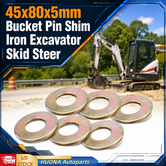 HUONA 45x80x5mm Bucket Pin Shim Iron Excavator Skid Steer