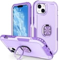 thumbnail image 1 of Funda con soporte de anillo para iPhone 14, protección total, compatible con soporte magnético para coche, resistente a arañazos, 1 of 5