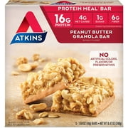 Atkins Peanut Butter granola bar meal Peanut Butter -- 5 Bars Pack of 4