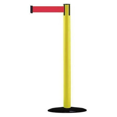 TENSABARRIER 875-35-STD-NO-R5X-C Barrier Post with Belt,7-1/2 ft. L,Red