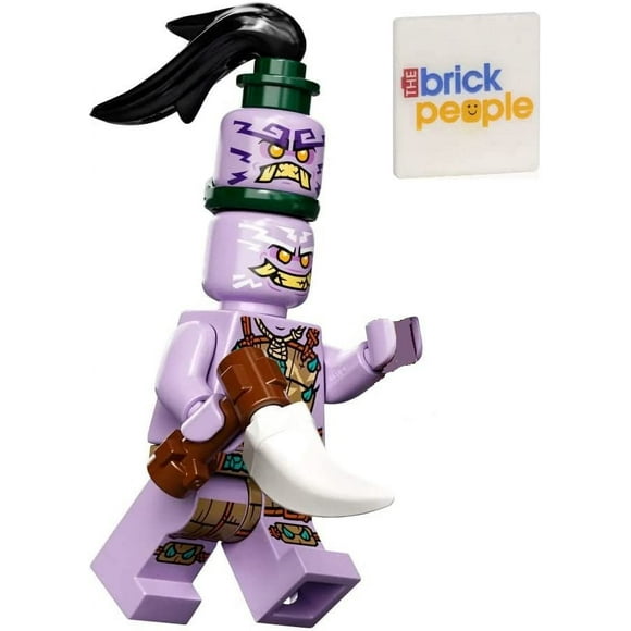 LEGO Ninjago: PoulErik Minifig with 2 Heads, Dagger, and Tribal Shield