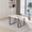 White 109, variant on 55 Inch White MDF Dining Table for 4-6 People, Modern Rectangular Table with Black Metal Legs, Farmhouse Kitchen Table