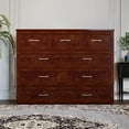 thumbnail image 6 of AFI Northfield Full Wood Murphy Bed Chest with 6" Mattress, Drawer & Charger, Walnut, 6 of 21