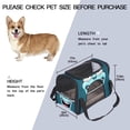 thumbnail image 3 of Tiny Teeth Carrier Travel Bag with 900D Oxford Fabric, Nylon Webbing Handles, 17x10x11.8 in - Pet Transport Bag for Small Pets - Breathable, 3 of 7