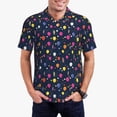 thumbnail image 3 of Balery Colored Balloons Printed Men’s Short Sleeve Polo Shirt, Midweight Men's Shirt,Golf Polo shirts -Large, 3 of 9