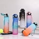 thumbnail image 4 of Botella de agua de gran capacidad con pajita, recipiente para beber de 1 litro a prueba de fugas con marcador de tiempo para deportes, Fitness y gimnasio, 1000ml, 4 of 5