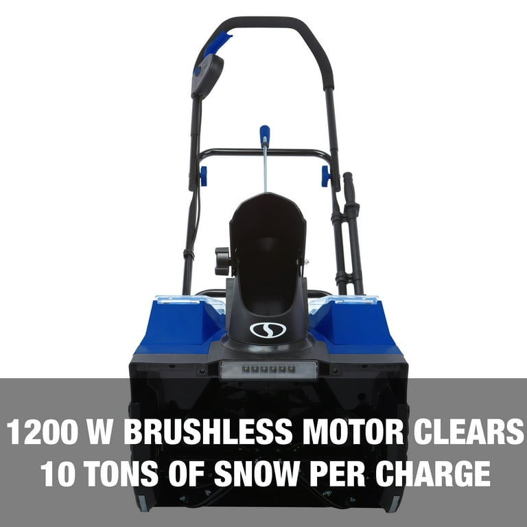 Snow Joe 48V 18-inch Single-Stage Cordless Snow Blower W/ Headlight,  Brushless 1200W Motor, 2 x 5.0-Ah Batteries & Charger 
