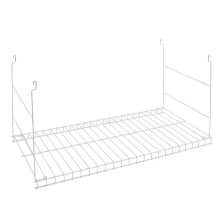 Rubbermaid Universal 24 Inch Long Durable Steel Custom Wire Hanging Added Storage Shelf Accessory, White