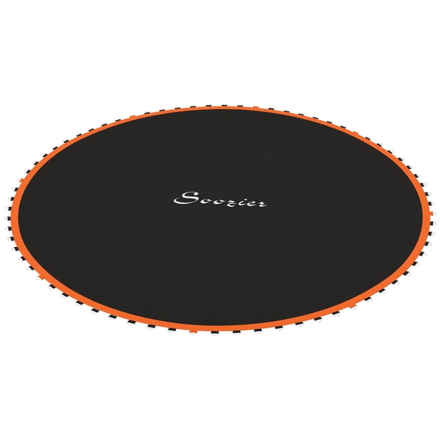 Soozier Tapis de Remplacement pour Trampoline Rond de 12 Pi, Tissu PP Orange avec 72 Crochets en V, Convient aux Ressorts de 5,5 Pouces, Tapis de Saut Robuste Résistant aux UV pour les Loisirs Extérieurs dans la Cour Arrière