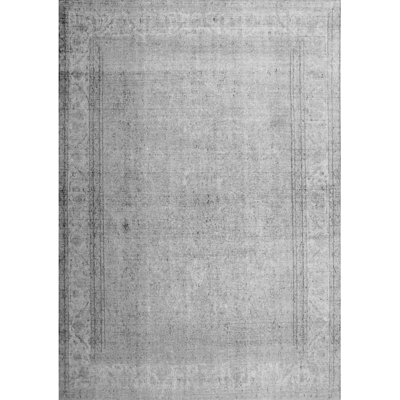 Ahgly Company Indoor Rectangle Abstract Gray Contemporary Area Rugs, 7' x 9'