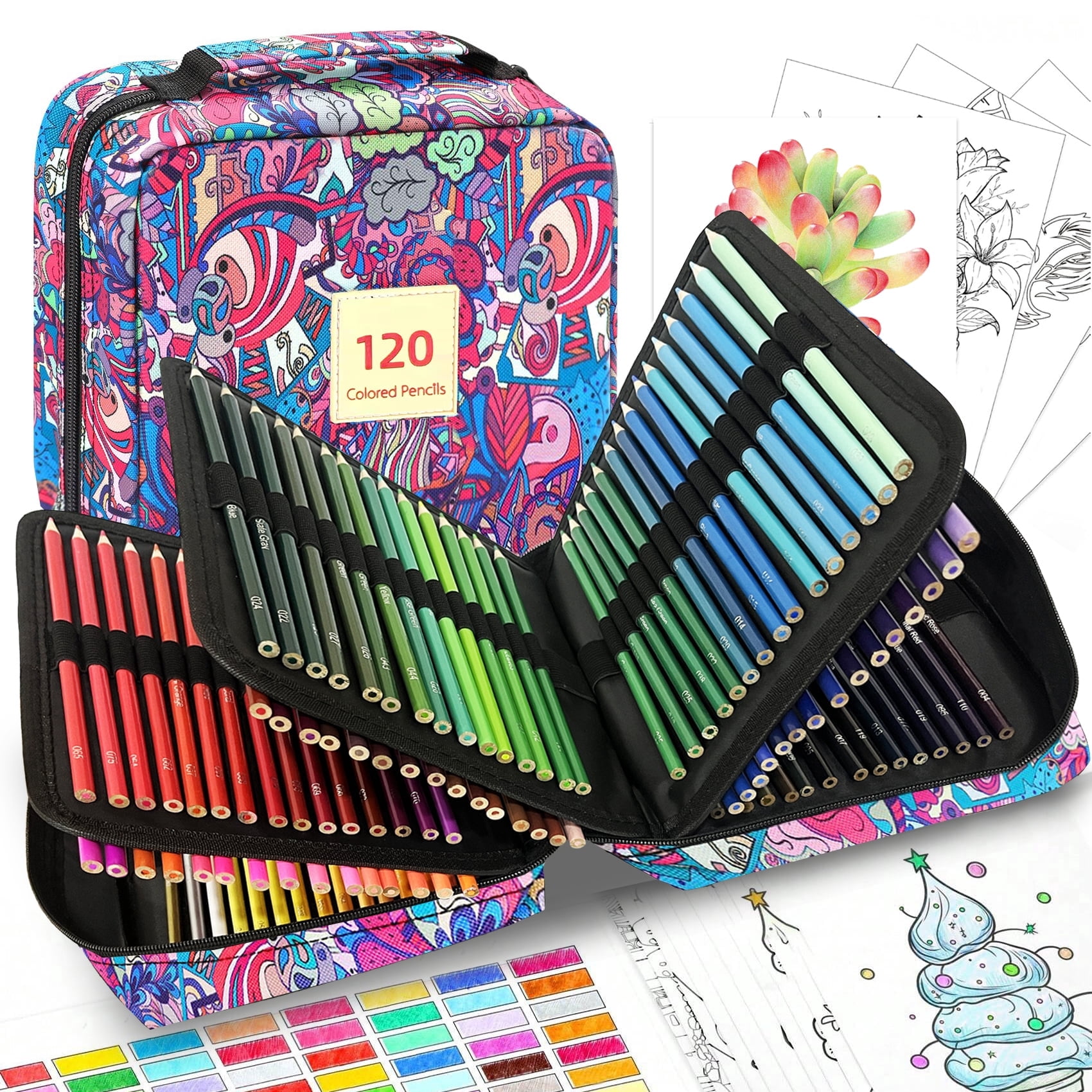 Arteza, Vibrant Colored Pencils Set, 72 Pack, Assorted Colors