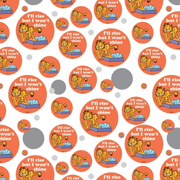 Garfield I'll Rise but I won't Shine Premium Gift Wrap Wrapping Paper Roll