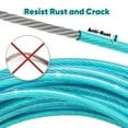 thumbnail image 3 of Furggis 20FT Heavy-Duty Tie-Out Cable for Dogs Up to 125 lbs, Chew-Proof & Tangle-Free, Ice Blue, 3 of 7