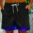 thumbnail image 2 of Midsumdr Mens Shorts 2025 Summer Casual Drawsting Beach Shorts with Pockets Hawaiian Fashion Flame Printed Plus Size Shorts, 2 of 7