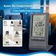 thumbnail image 4 of Injueey Termómetro LCD alimentado por batería Medidor de humedad independiente Estación meteorológica Sensor de temperatura Reloj Type3 NO3, 4 of 6