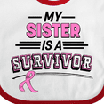 thumbnail image 4 of Inktastic My Sister is a Survivor Breast Cancer Awareness Boys or Girls Baby Bib, 4 of 4