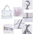 thumbnail image 3 of Jinsinto Foldable Clothes Drying Rack Hanging Clothes Dryer Tiers Foldable Mesh Net Drying Rack Folding Drying Rack Hanging Clothes Basket for Sweater, Delicate and Swimsuit, 3 of 5