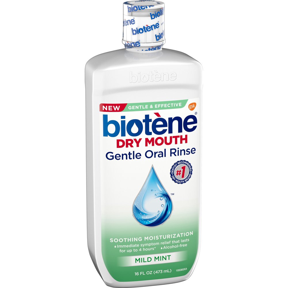 Biotene Dry Mouth Gentle Oral Rinse, Mild Mint 16 oz (Pack of 2