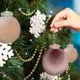 thumbnail image 6 of Twfbrm 9 Pcs Velvet Christmas Ball Ornaments for Xmas Tree, 3.15" Shatterproof Flocked Neutral Decorative Balls with Loop, Christmas Tree Hanging Baubles Christmas Decorations for Holiday Party, 6 of 6
