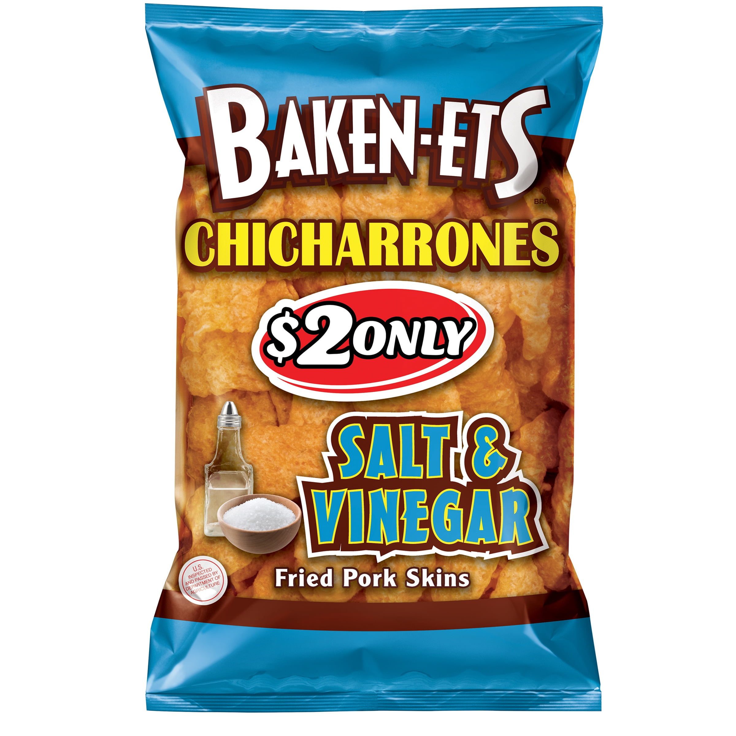 Chicharrones Salt & Vinegar Fried Pork Skins, 3.25 Oz