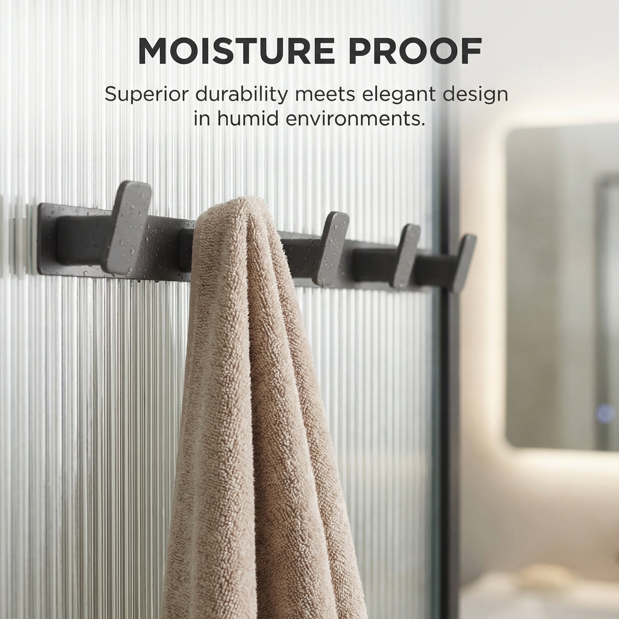 Unique Bargains Coat Rack Wall Mount Aluminum Hook for Entryway Bathroom Gray 17.3"x1.3"
