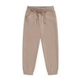 thumbnail image 2 of Boys and Girls Solid Color Fleece Sweatpants Casual Comfy Pants, 2 of 8