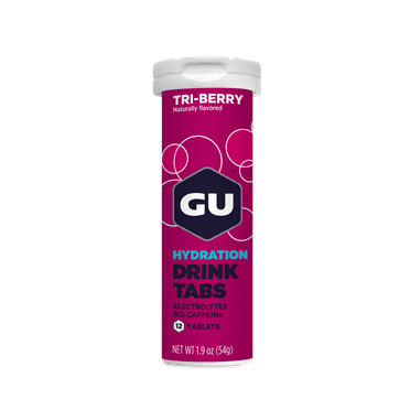 GU Energy, Electrolyte Powder Hydration Drink Tablets, Tri-Berry, 1 Tube