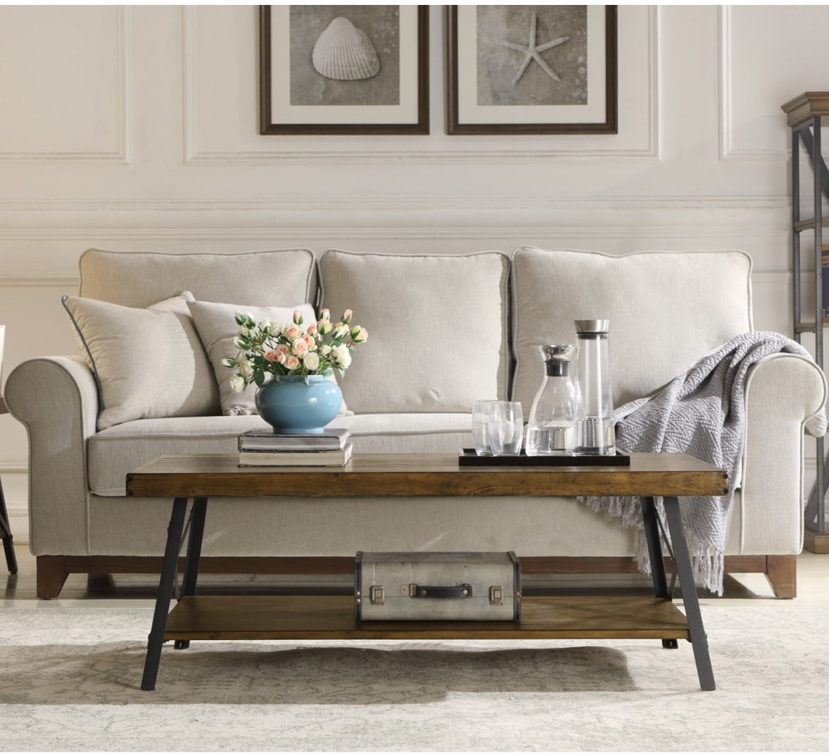 Emerald Home Chandler Pine Brown 48 Coffee Table With Solid