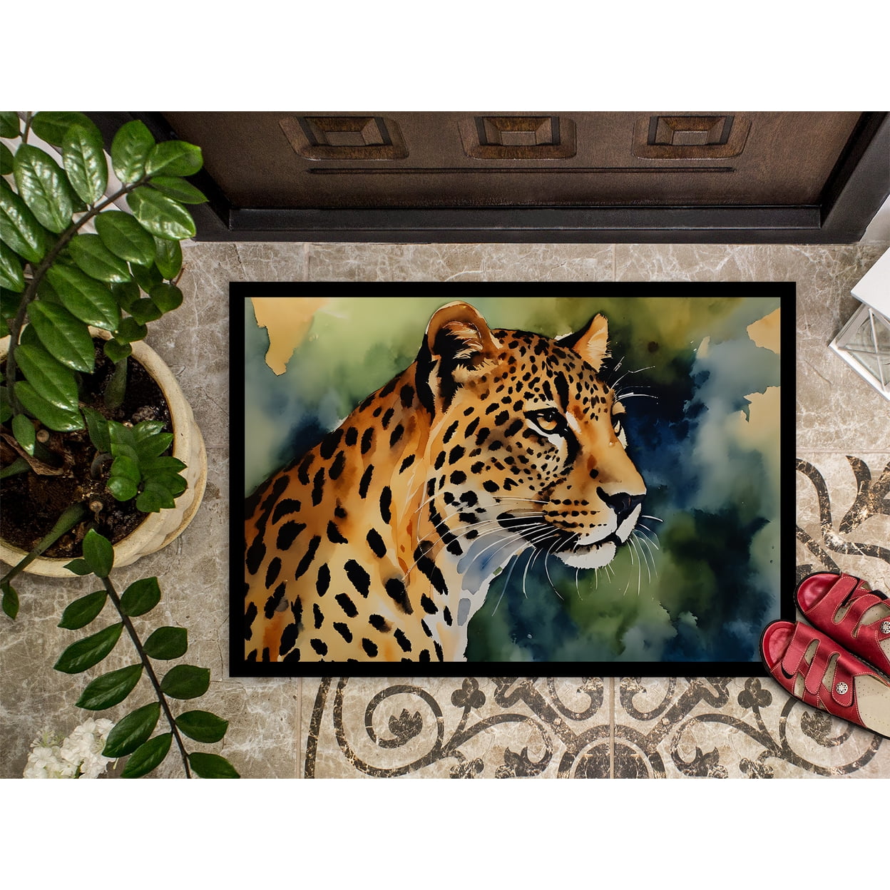 Leopard Doormat 27 in x 18 in