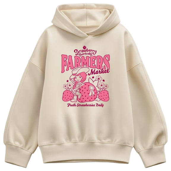 Strawberry Shortcake - Farmer's Market - Women's Oversized Fleece Hoodie Sweatshirt